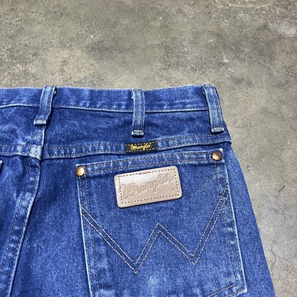 Vintage 90s Wrangler Blue Western Cowboy Jeans 30x33 - Picture 3 of 4
